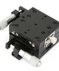 XY Linear Stage Micrometer Slide Table Pro Grade Precision For Fine Positioning Dope Rig For Lab Equipment Aluminum Black