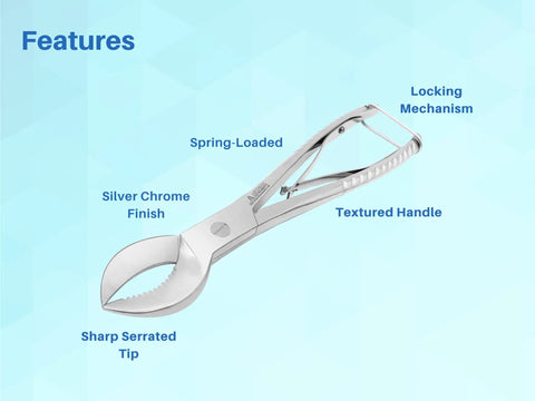 7.5 Inch Crescent Style Coral Cutters Heavy Duty Pro Grade Medical Grade Stainless Steel Fragging Tool For Reef And Marine Aquariums Precision Trimmer