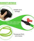 Heavy Duty Liquid Siphon Pump With Three Foot PVC Hose, detailed view of one-way valve and thickened PVC hoses for fluid transfer.