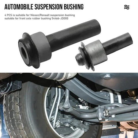 Beefed Up Engine Cradle Subframe Crossmember Bushings Set Of 4 For 2008 2015 Nissan Rogue Juke Leaf X Trail Renault Koleos shown