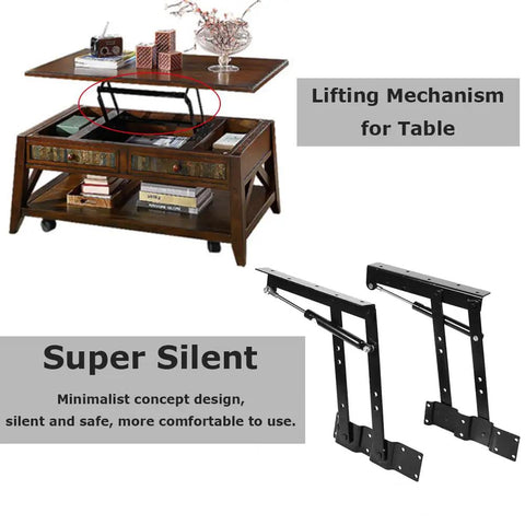 Hydraulic Lift Hinges For Tables 2 Pack 50 Kg Load Capacity Turn Your Coffee Or Study Table Into A Height Adjustable Lift Surface
