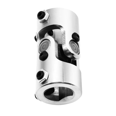 Beefy Pro Grade 1 Inch Double D Chrome Steering Universal Joint Shaft 83mm Total Length 4000 RPM Max Speed 35 Degree Operating Angle Great For Grinding Machines Automotive Parts Levelers And Automated Parking Lifts close-up