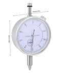 High Sensitivity Dial Indicator Gauge 0 to 10mm Range 0.01mm Accuracy, All Metal Construction, 52mm Dial Close-up