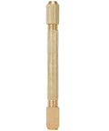 Dope Copper Pin Vise Hand Drill With Interchangeable Heads for tiny needles and drill bits, shown vertically, copper body