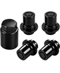 Premium Anti-theft Wheel Lock Lug Nut Set Fits Toyota Celica Es330 Es350 High-strength Chrome And Black Alloy Replacement Hardware Kit With One Custom Key For Secure Tire Protection. Black alloy wheel lock lug nut set with 5 pieces and custom key