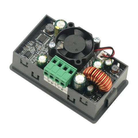 Top view of Beefed-Up 90W DC Buck Boost Converter For CNC Machines Regulated Power Supply Module with components visible
