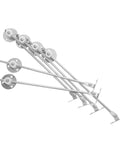 Six Pack Cabinet Door Support Rods For Kitchen Cabinets In Heavy Duty Iron with soft close hinges, shown in angled layout
