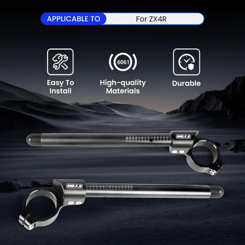 Clip On Handlebars for ZX25R ZX4R ZX4RR ZX4R SE 45mm Front End Clamp CNC Aluminum 6061 T6 Lightweight Adjustable Bolt On