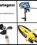Collage featuring Beefed Up RC Boat Drive Shaft Propeller Kit With 25cm Shaft And 20cm Sleeve, 36mm Prop For 3mm Motor Shaft