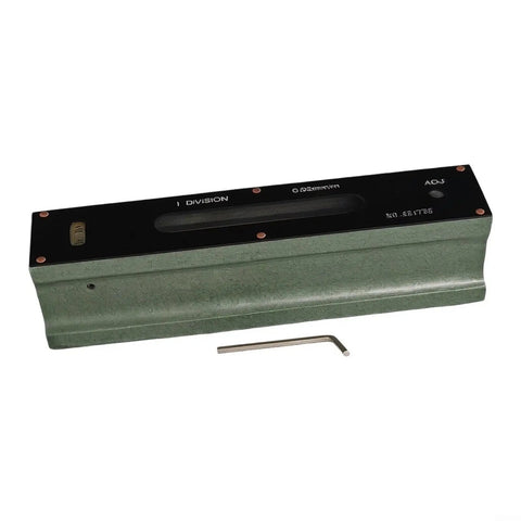 Steel Mechanical Bar Type Level 0.02mm Industrial For Spirit Tool with level vial and hex key in view.