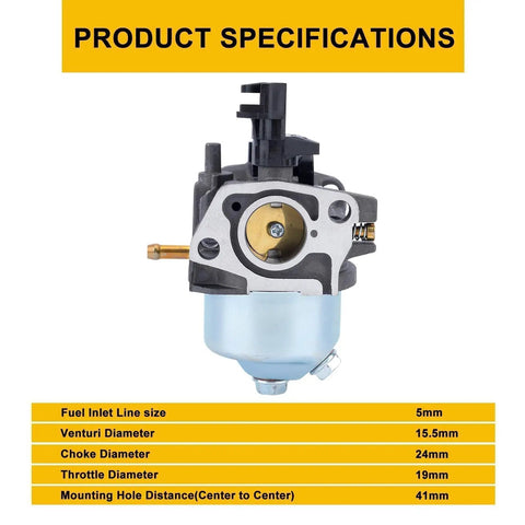 Plug And Play Carburetor For Predator Generators 3200 4000 4375 Watts 212Cc 208Cc with specifications table