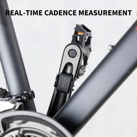 Cadence Sensor BK9C With Bluetooth 5.0 And ANT Plus For Real Time RPM Data To Boost Your Ride attached to bike crank arm