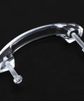 2 Pack Transparent Acrylic Drawer Knob Pull Handles With Glass Look Finish and screws for kitchen cabinets and dressers