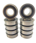 10 Pack 5/8 Inch Flanged Ball Bearings For Lawn Mower Wheels, ID 5/8 Inch, OD 1-3/8 Inch, Height 1/2 Inch, Double Sealed, Bearing Steel, Replacement Bearings For Garden Carts, Wheelbarrows, And Unicycles stacked