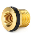Brass 1-1/2 Inch Female To 2 Inch Male Bulkhead Tank Connector Fitting With Rubber Ring For Water Tanks Buckets and Fish Tanks