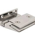 Heavy Duty 304 Stainless Steel Glass Door Hinge Built Tough With Ball Bearings For Smooth Swinging 8 To 12 Mm Tempered Glass Bathroom Hardware And Home Window Fixtures, close-up view.