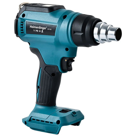 Pro Grade Cordless Heat Gun For 18V Battery Systems With Fast Heating Up To 1202F Heavy Duty shown in side view