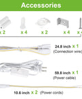 Accessories for 2 Ft LED Shop Light With 3500 Lumens And 6500K Super Bright White Linkable V Shape T8 Tube with on-off switch.
