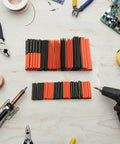 Dope 328 Pieces Heat Shrink Tubing Kit With 7 Sizes Polyolefin Cable Sleeves For Tough Wire Wraps And Flame Retardant Electrical Repairs For Engine Bays Sick For Quick Fixes Without Breaking The Bank Or Damaging Connectors, black orange sizes