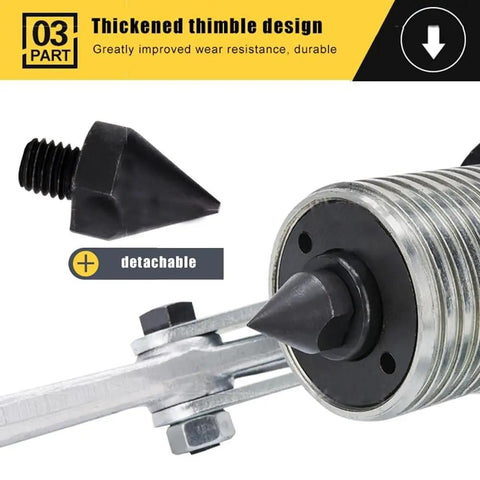 Heavy Duty Hydraulic Gear Puller With Two Or Three Jaw Bearing Separator For Backyard Mechanic hub showing thickened thimble design and detachable part.