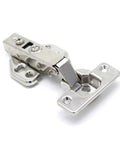 Beefy 20 Pack Carbon Steel Cabinet Hinges With Soft Close Hydraulic Dampers Clip On 35mm Cup Straight Arm Fixed Base in silver