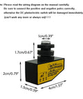 Dusk To Dawn Outdoor Light Sensor Switch, DC 8-50V Photoelectric Switch With 3.5A Load, measurements shown in diagram