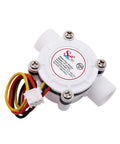 Water Flow Sensor 0.3-10 L/Min Hall Effect Turbine Meter With G3/8 Thread, DC 3.5-24V, XH2.54 3-Pin Plug, 140mm Cable