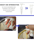 Quart Bottle Fluid Pump For Transmission Fluid Transfer Manual Siphon With 4cc Per Stroke Gear Oil And Differential Fluid Extractor Car Maintenance Tool For Easy Leak Free Oil Moves in use, demonstrating fluid extraction process