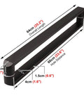 Stainless Steel Door Pull Sliding Handle Back-To-Back Mount For Glass Wood Metal Doors Black Finish Built To Last Indoor Outdoor Use