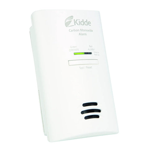 Carbon Monoxide Detector Plugs Into Wall With AA Battery Backup And Test Hush Button 85 Decibel Alarm And Peak Level Memory