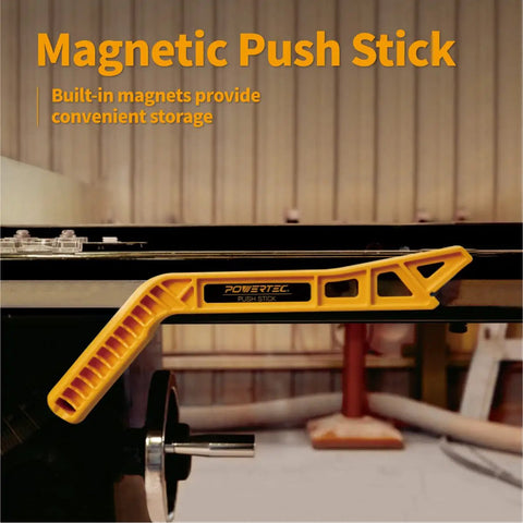 Heavy Duty Magnetic Push Stick For Table Saws Router Tables And Jointers With Dual Ergonomic Handles Killer Grip, yellow, magnetic, 11.5 inch.