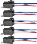 5-pack 4 Pin 40 And 30 Amp 12 Volt DC Waterproof Automotive Relay With Beefy Heavy Duty Wires for car projects