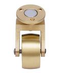 Four Pack Vintage Solid Brass Swivel Caster Wheels Built Tough Heavy Duty Ball Bearing Furniture Casters With Mounting Plates close-up view