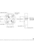 High Speed Compact Hub For 6mm D Shaft With 6mm D Bore And 16mm Through Pattern For Easy M4 Screw Attachment, twin pinch bolts, technical drawing