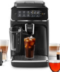 Ready To Roll Black Fully Automatic Espresso Machine With Zero Hassle Bean To Cup Brewing And Slick Touch Panel For Iced Coffee Or Five Daily Grind Favorites Plus Quick Clean Lattego Milk Frother with various coffee types