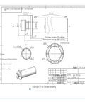 Technical drawing of Beefy Tonnage Hydraulic Cylinder 100T Front Flange Two-Way Oil Top One-Way High-Pressure Electric Lift.