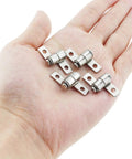 Hand holding 4Pcs Torque Hinge Shaft 29mm With 8 Screws For Cabinets Boxes Equipment Doors 360 Degree Flip Hinge With Adjustable Damping
