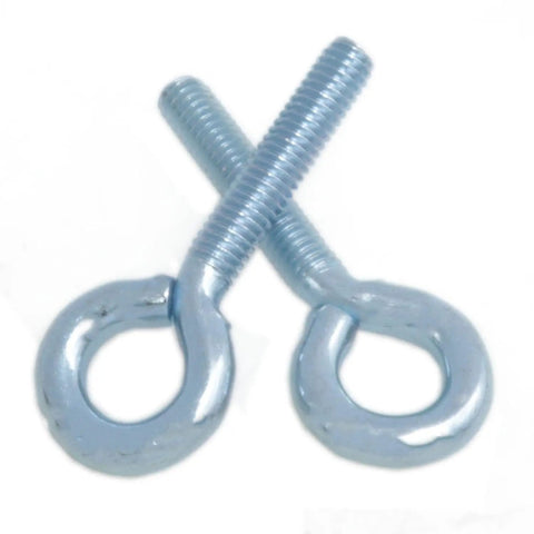 12 Pack Silver Lifting Ring Eye Bolts One Quarter Twenty Thread One Point Eighteen Inch Length Beefy Heavy Duty Lift Fix Tie Cable Pipe Clamps Kit For Home Workshop On The Jobsite, close-up