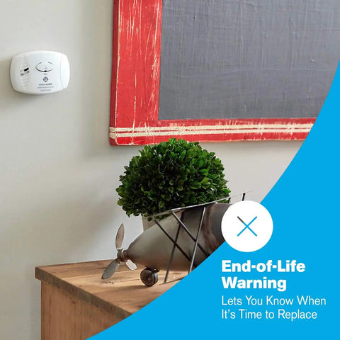 Wall-mounted Battery Operated Carbon Monoxide Alarm 6 Pack With Advanced Electrochemical Sensor For Real Time CO Monitoring
