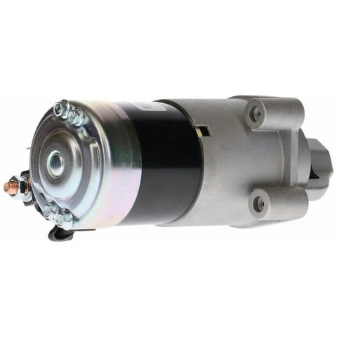 Side view of 12V Starter Motor For Onan John Deere Toro Garden Tractors 316 318 420 CCW 9 Tooth 0.8 kW Replacement Part Numbers