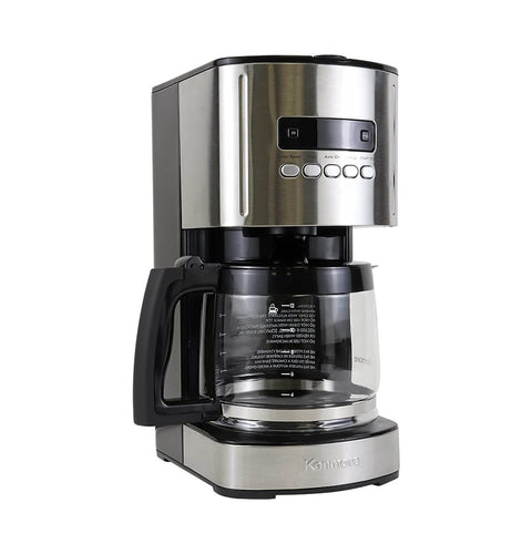 12 Cup Programmable Drip Coffee Maker With Glass Carafe No Mess Auto Shut Off Pause And Serve Large Water Reservoir Reusable Gold Tone Filter Carbon Filter Keeps Coffee Warm Black Kitchen Appliance