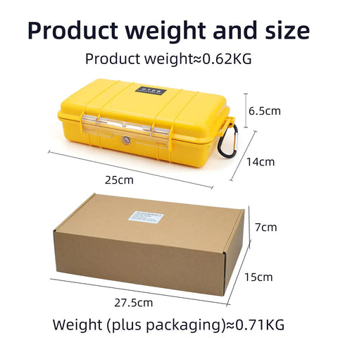OTDR Launch Cable Box For Fiber Optic Testing 1 Kilometer SM Single Mode Cable Pulse Suppressor in yellow case with size.