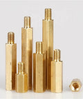 35 Piece Hex Brass Standoff Spacer Kit With Dual Threaded Ends For PCBs And Electronics Chassis Mounting Gear Up Your DIY Projects With Brass Standoffs And Spacers For Quick Easy Reliable Builds, assorted sizes