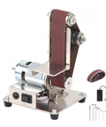 Mini Electric Belt Grinder Sander And Polishing Machine For Metal And Wood Desktop Benchtop Compact Tools with motor and accessories