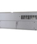 Beefy 380V Ac Variable Frequency Drive For Cnc Machines With Massive Heat Sink And Quiet Fan Delivering Killer Heat Dissipation Plus Smooth Speed Control For Low Noise Performance And Wide Range Use While Staying Rock Solid Under Heavy Loads side view, metal housing