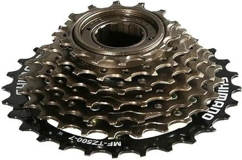 Close-up of 7 Speed Freewheel 14 28 Teeth MF TZ500 Durable Bicycle Gear Cog for smooth shifting