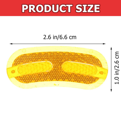 20 Pack Bike Wheel Reflectors For Spokes, yellow reflective sign, 2.59 x 1.02 x 0.19 inches, shown with size dimensions