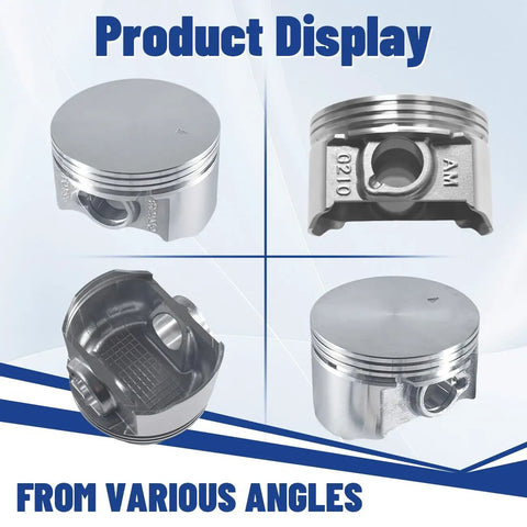 Beefed Up 70mm Flat Top Piston And.550 Ring Kit For 212cc 224cc GX160 GX200 Engines shown from various angles