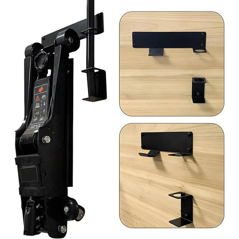 Heavy Duty Jack Stand Wall Mount For Floor Jacks And Stands Universal Fit Car Hydraulic Trolley Holder Truck Bed Mount Trailer Garage Storage Rack Sturdy Steel Easy Install Keeps Your Jacks Ready