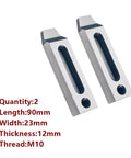 Heavy Duty Wire EDM Jig Holder Clamp in Stainless Steel, 70 to 90mm Adjustable Range, M10 Screw CNC Lathe Claw, 90mm Length